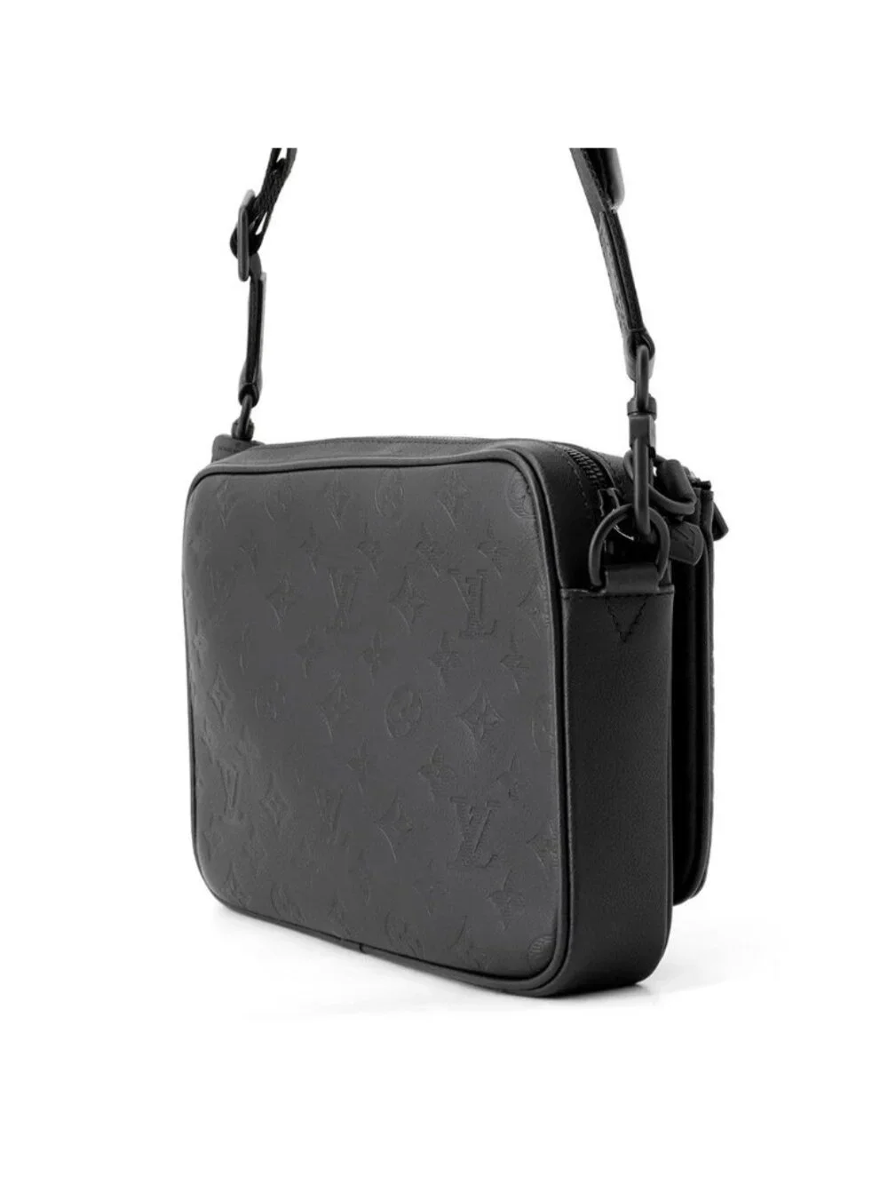 Louis Vuitton Shoulder Bag Monogram Shadow Trio Messenger M Black